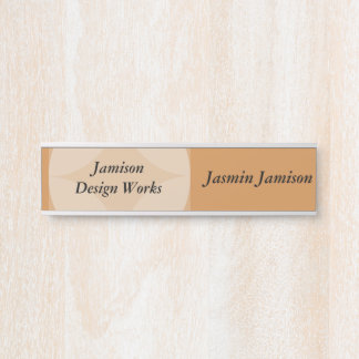 Plaque de nom - Cercles et graphique en diamant