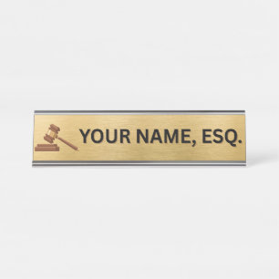 Plaque de nom de bureau cadeau pour avocats