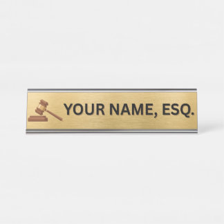 Plaque de nom de bureau cadeau pour avocats