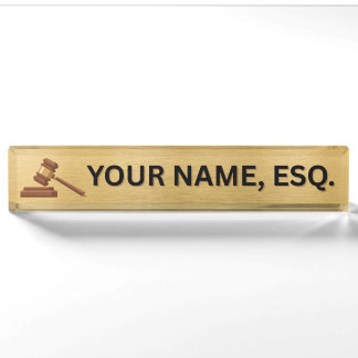 Plaque de nom de bureau cadeau pour avocats