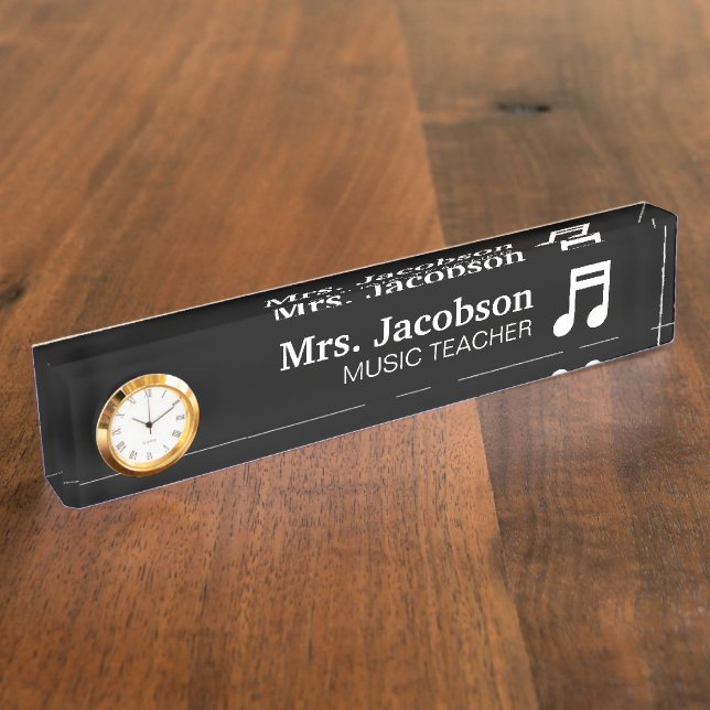 Plaque de nom de bureau de professeur de musique p (Taille)