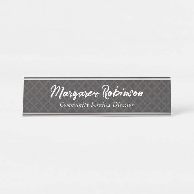 PLAQUE DE NOM DE BUREAU PERSONNALISÉE (Devant)