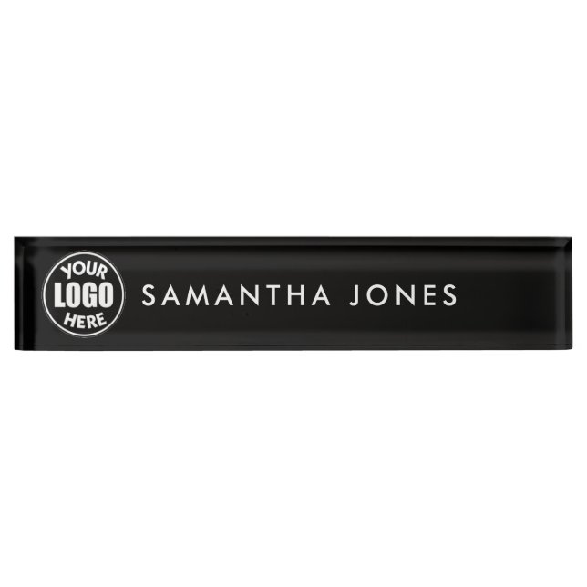 plaque de nom de bureau personnalisée avec logo (Devant)