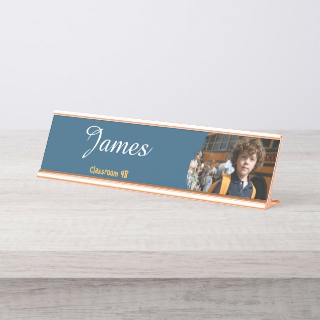 Plaque de nom de bureau personnalisée pour étudian (Devant)