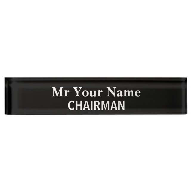 Plaque de nom de bureau personnalisée pour les réu (Devant)