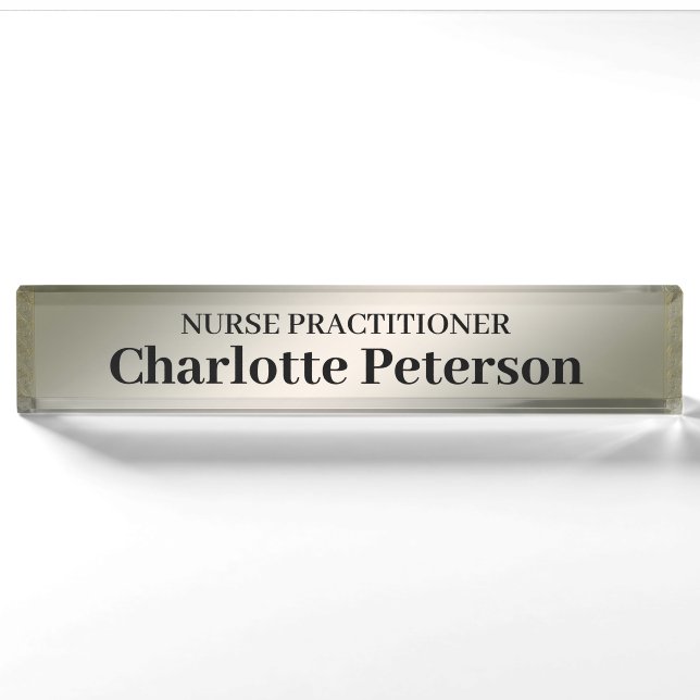 Plaque de nom de bureau personnalisée pour médecin (Devant)