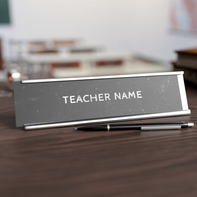 Plaque de nom de l'enseignant ou du tuteur en tabl (Perfect desk name plate for Mrs Teacher. Just add your name)