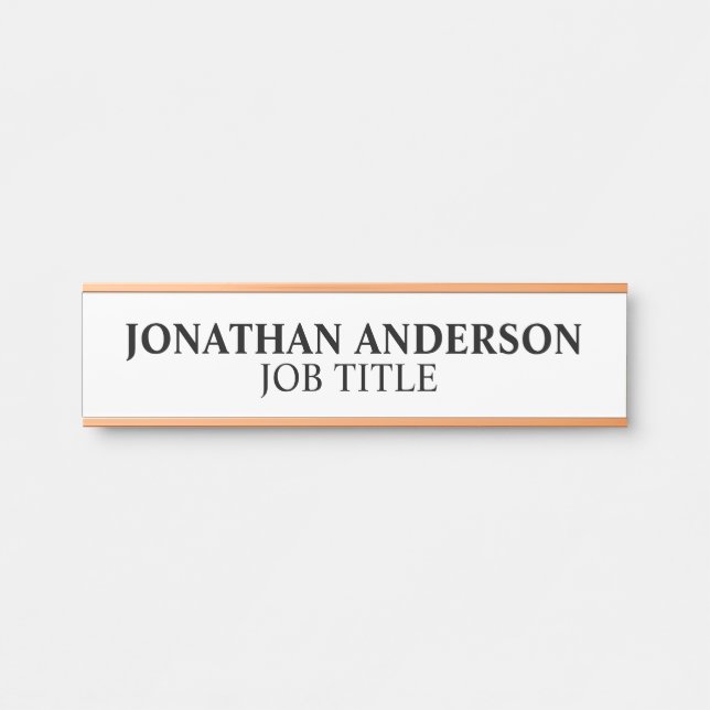 Plaque de nom de porte de bureau professionnel mod (Devant)