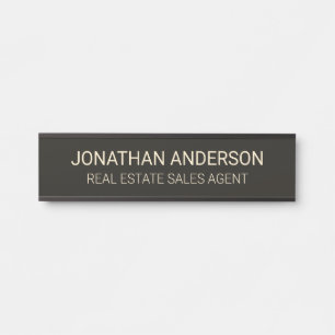Plaque de nom de porte de bureau professionnel mod