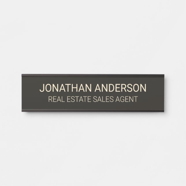 Plaque de nom de porte de bureau professionnel mod (Devant)