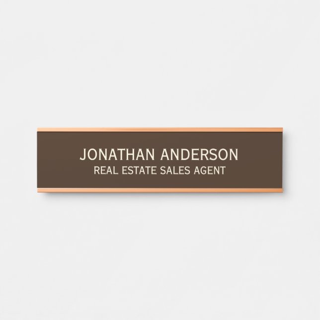Plaque de nom de porte de bureau professionnel mod (Devant)