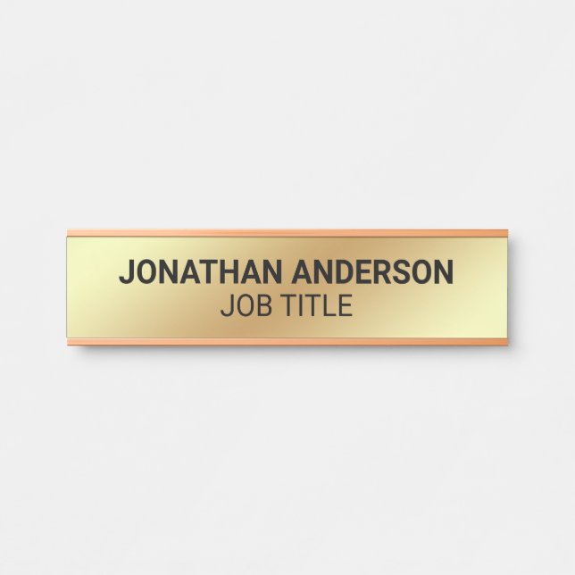 Plaque de nom de porte de bureau professionnel mod (Devant)