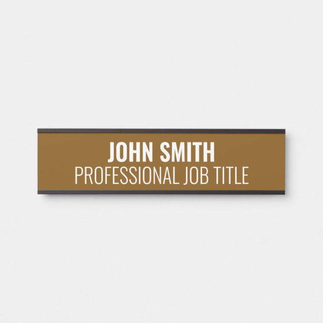 Plaque de nom de porte de bureau professionnel mod (Devant)