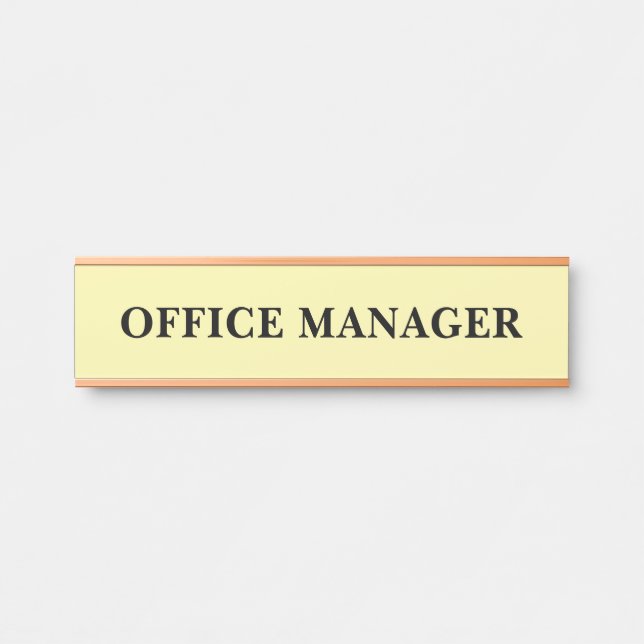 Plaque de nom de porte de bureau professionnel mod (Devant)