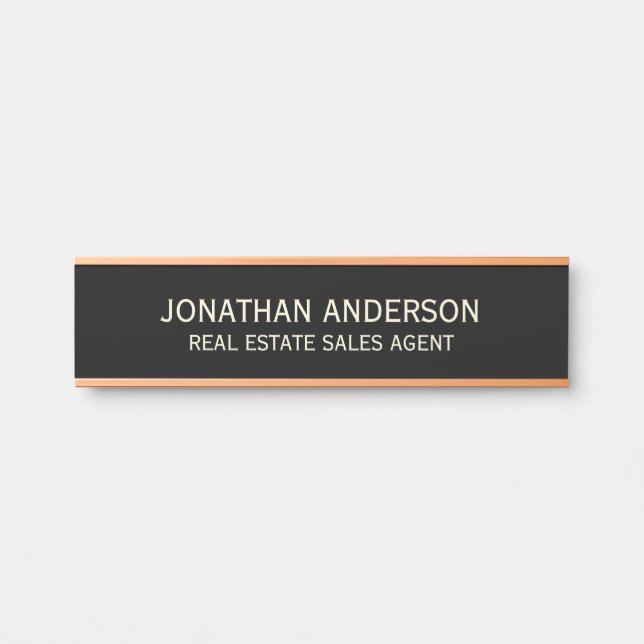 Plaque de nom de porte de bureau professionnel mod (Devant)