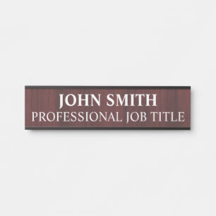 Plaque de nom de porte de bureau professionnel mod