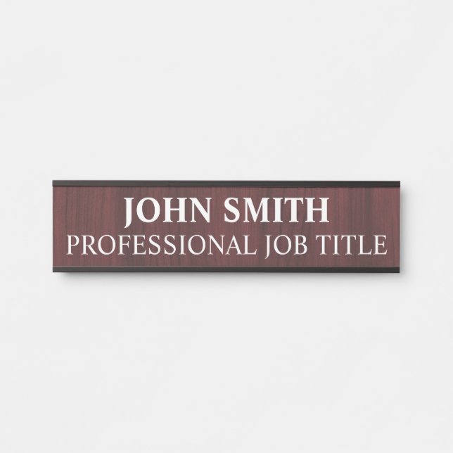 Plaque de nom de porte de bureau professionnel mod (Devant)