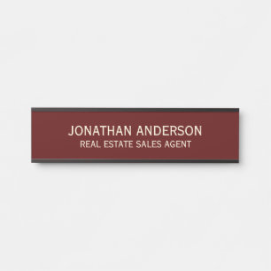 Plaque de nom de porte de bureau professionnel mod