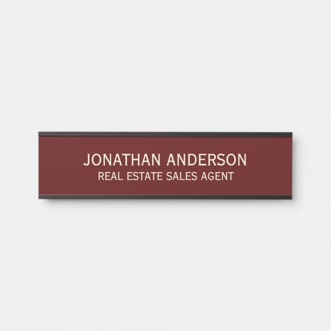 Plaque de nom de porte de bureau professionnel mod (Devant)