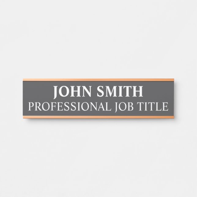 Plaque de nom de porte de bureau professionnel mod (Devant)