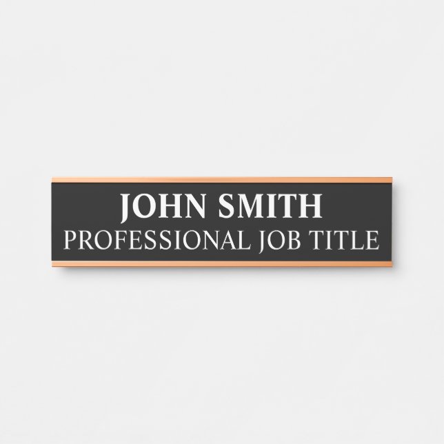 Plaque de nom de porte de bureau professionnel mod (Devant)