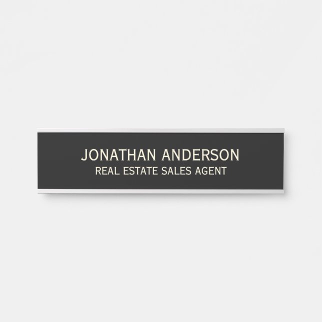 Plaque de nom de porte de bureau professionnel mod (Devant)