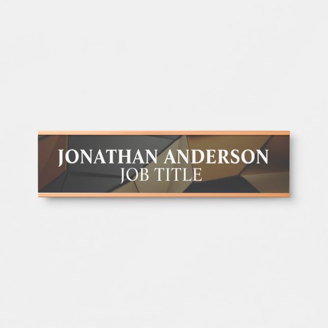 Plaque de nom de porte de bureau professionnel mod (Devant)
