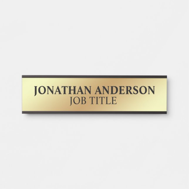 Plaque de nom de porte de bureau professionnel mod (Devant)