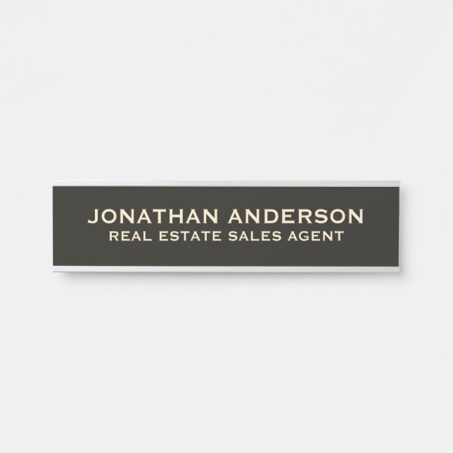 Plaque de nom de porte de bureau professionnel mod (Devant)