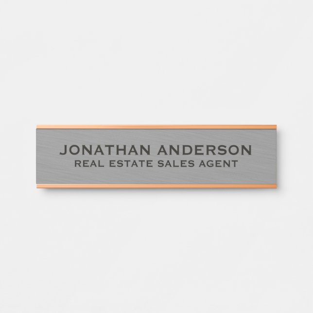 Plaque de nom de porte de bureau professionnel mod (Devant)
