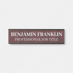Plaque de nom de porte de bureau professionnel mod
