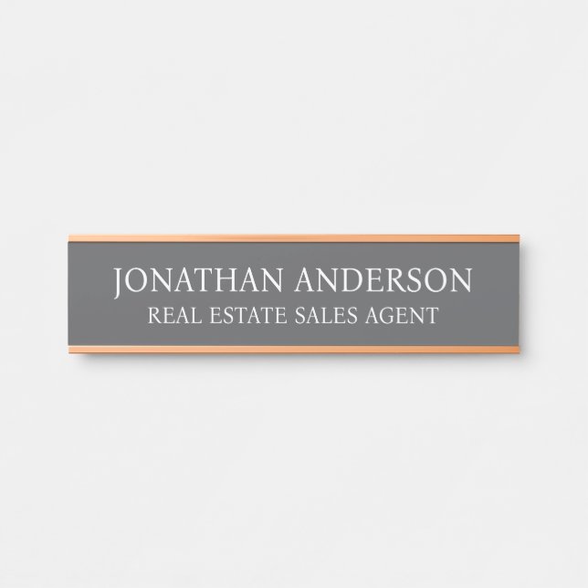 Plaque de nom de porte de bureau professionnel mod (Devant)