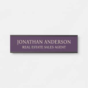 Plaque de nom de porte de bureau professionnel mod