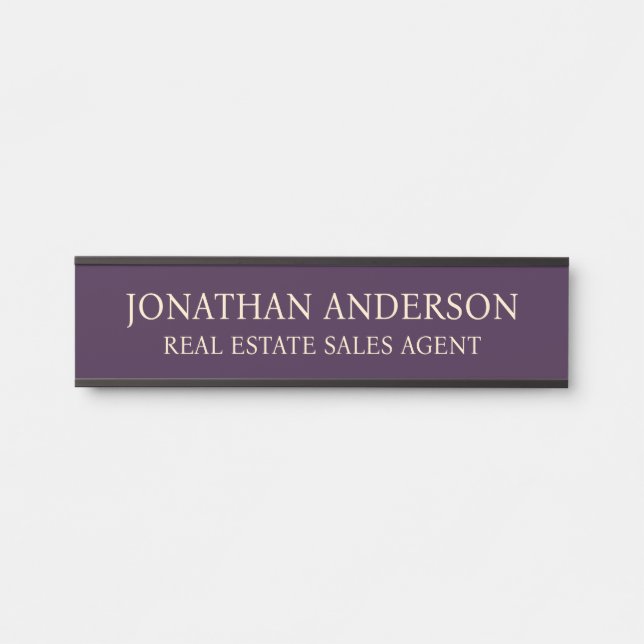 Plaque de nom de porte de bureau professionnel mod (Devant)