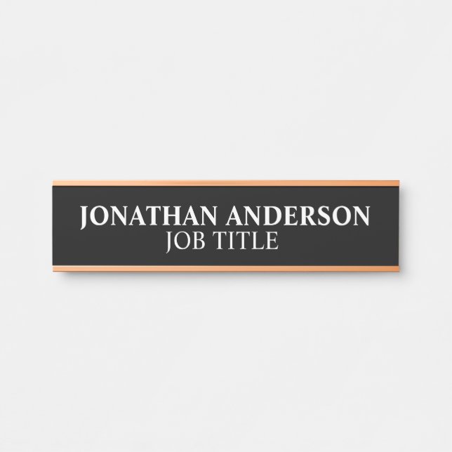 Plaque de nom de porte de bureau professionnel mod (Devant)
