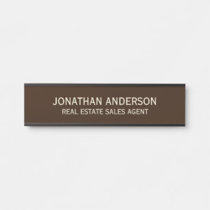 Plaque de nom de porte de bureau professionnel mod