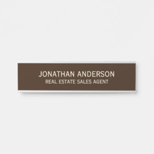 Plaque de nom de porte de bureau professionnel mod