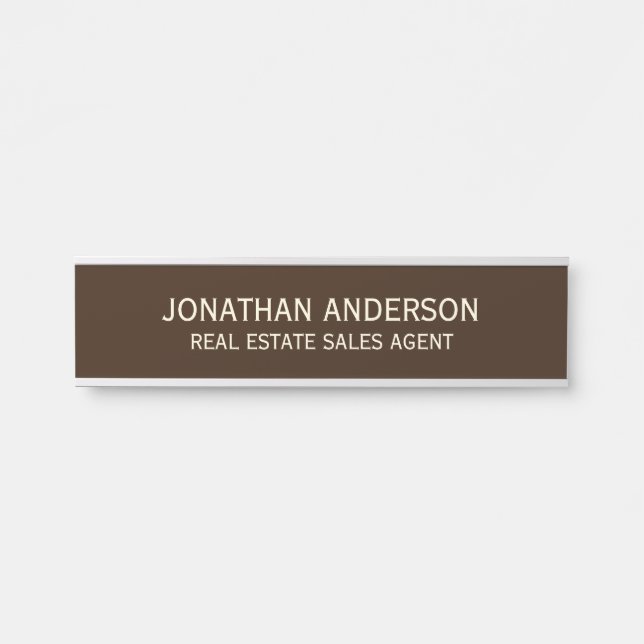 Plaque de nom de porte de bureau professionnel mod (Devant)