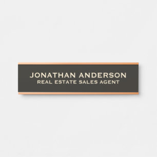 Plaque de nom de porte de bureau professionnel mod
