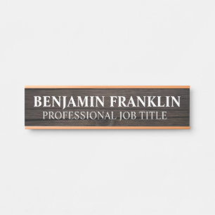 Plaque de nom de porte de bureau professionnel mod