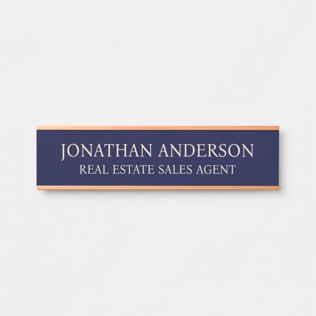 Plaque de nom de porte de bureau professionnel mod (Devant)