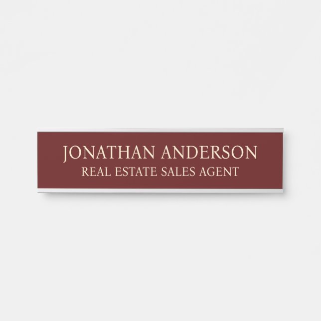 Plaque de nom de porte de bureau professionnel mod (Devant)