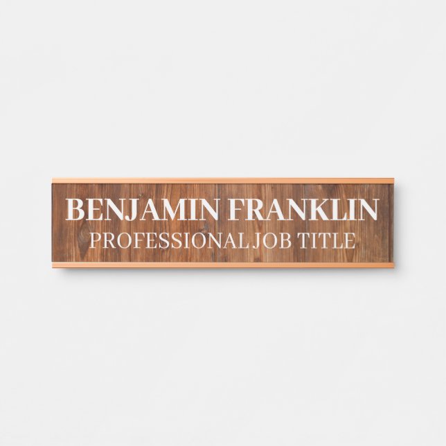 Plaque de nom de porte de bureau professionnel mod (Devant)