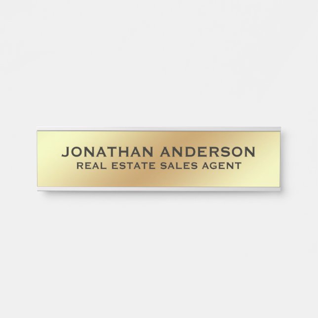 Plaque de nom de porte de bureau professionnel mod (Devant)