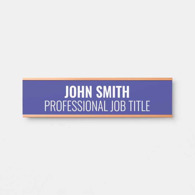 Plaque de nom de porte de bureau professionnel mod (Devant)