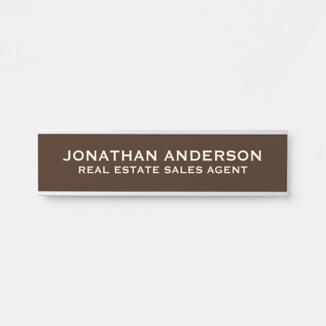 Plaque de nom de porte de bureau professionnel mod (Devant)