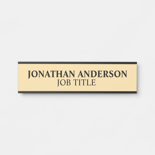 Plaque de nom de porte de bureau professionnel mod (Devant)