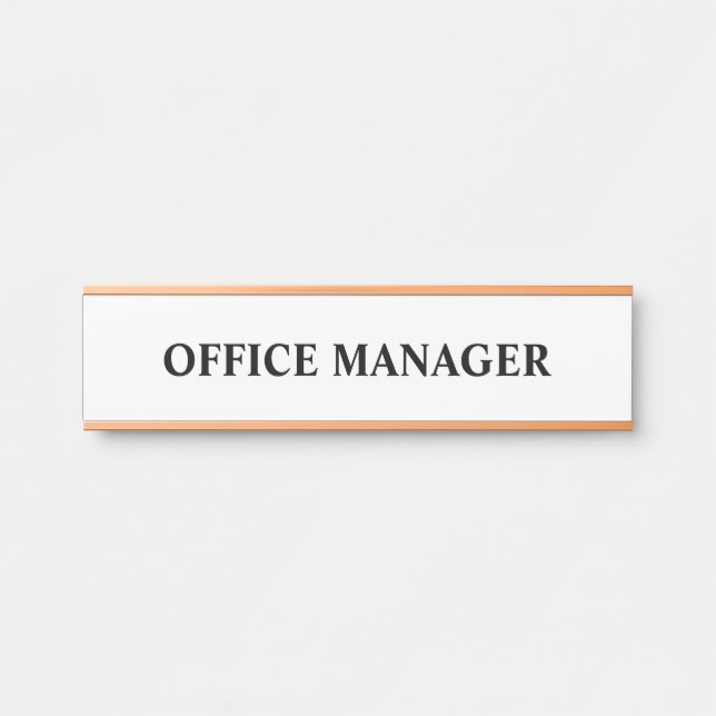Plaque de nom de porte de bureau professionnel mod (Devant)