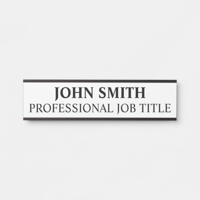 Plaque de nom de porte de bureau professionnel mod (Devant)