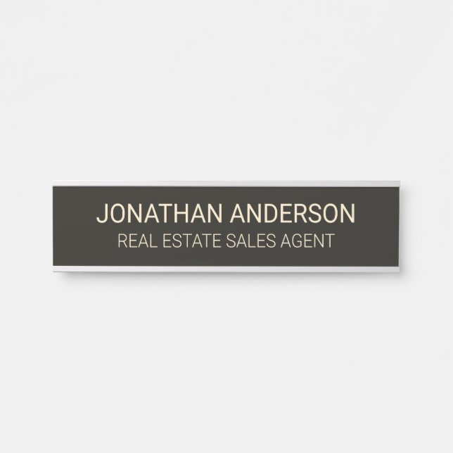Plaque de nom de porte de bureau professionnel mod (Devant)